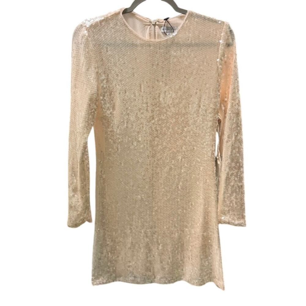 Gianni Dress Sequin Mini Long Sleeve Party Size Small Bachelorette Homecoming - Picture 2 of 6